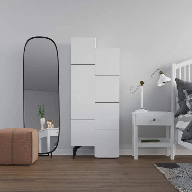 Decortieliving - Stair Modern Hallway Storage - Multipurpose Cabinet 156 x 62 x 37 cm