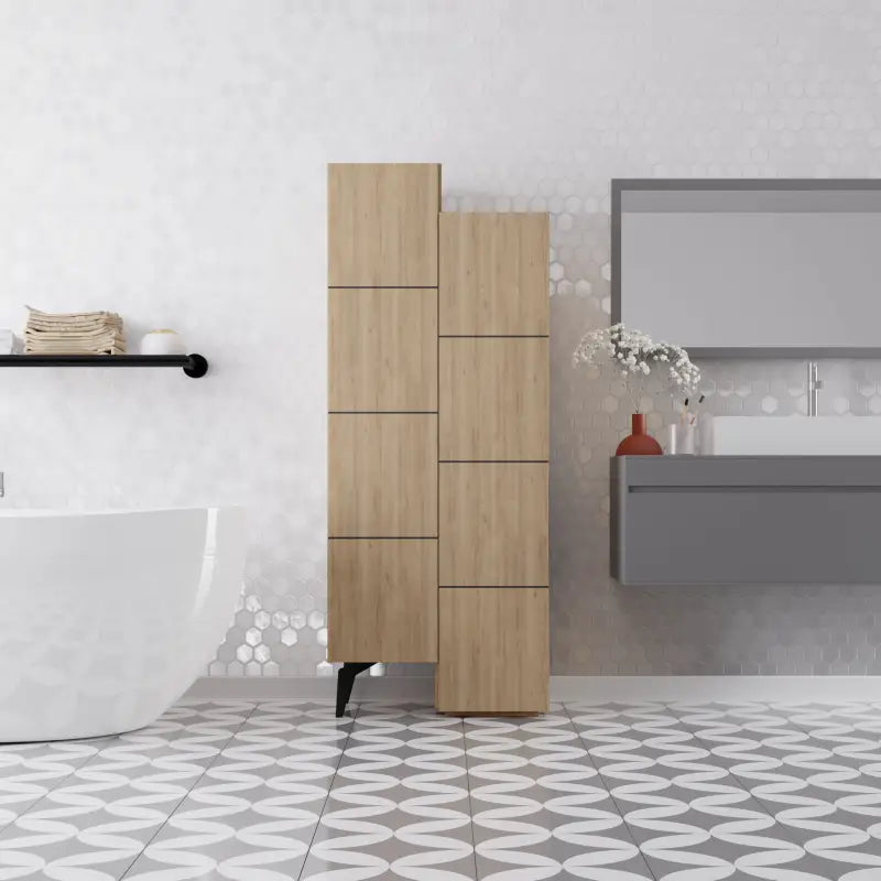 Decortieliving - Stair Modern Hallway Storage - Multipurpose Cabinet 156 x 62 x 37 cm