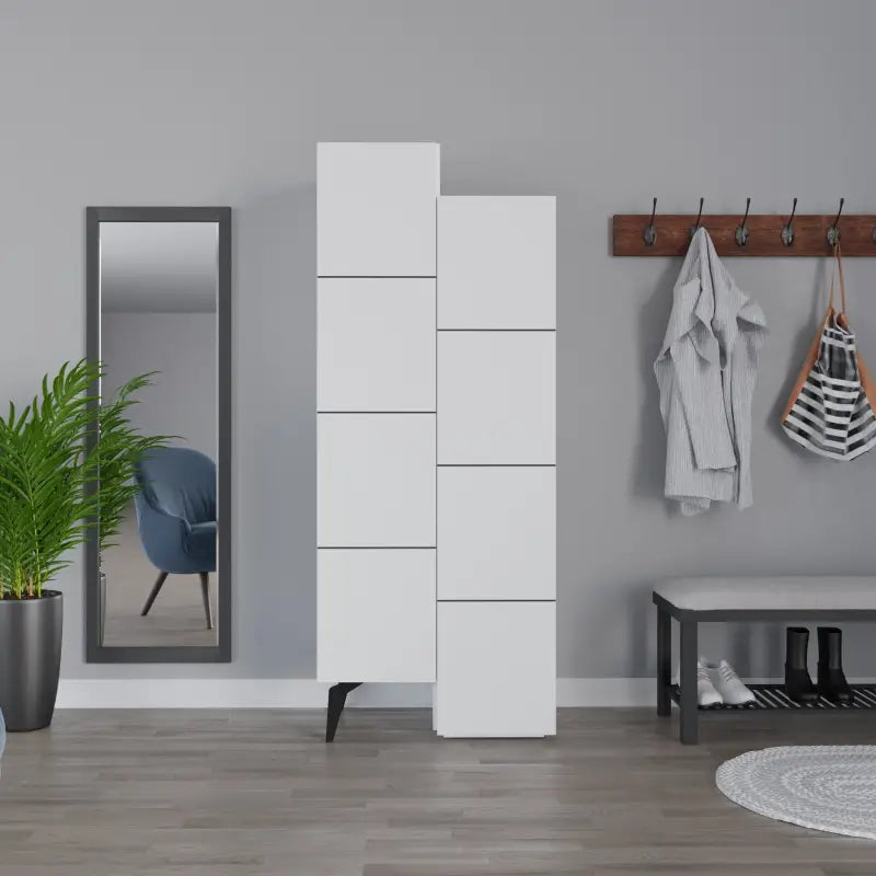 Decortieliving - Stair Modern Hallway Storage - Multipurpose Cabinet 156 x 62 x 37 cm