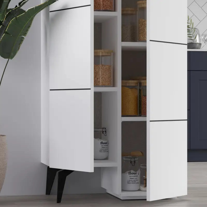 Decortieliving - Stair Modern Hallway Storage - Multipurpose Cabinet 156 x 62 x 37 cm