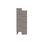 Decortieliving - Stair Modern Hallway Storage - Multipurpose Cabinet 156 x 62 x 37 cm