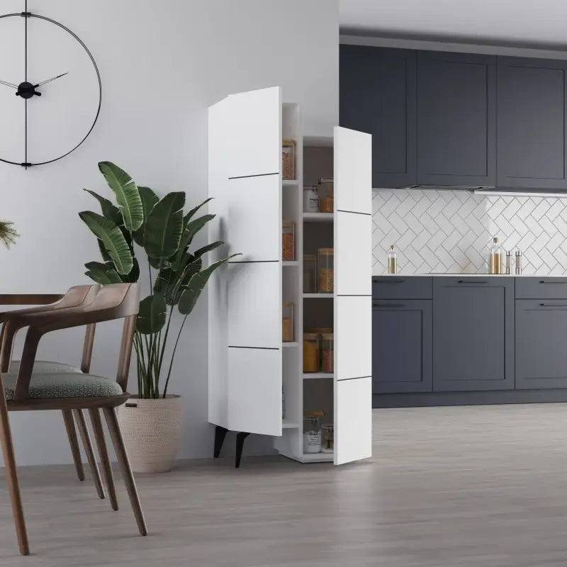 Decortieliving - Stair Modern Hallway Storage - Multipurpose Cabinet 156 x 62 x 37 cm