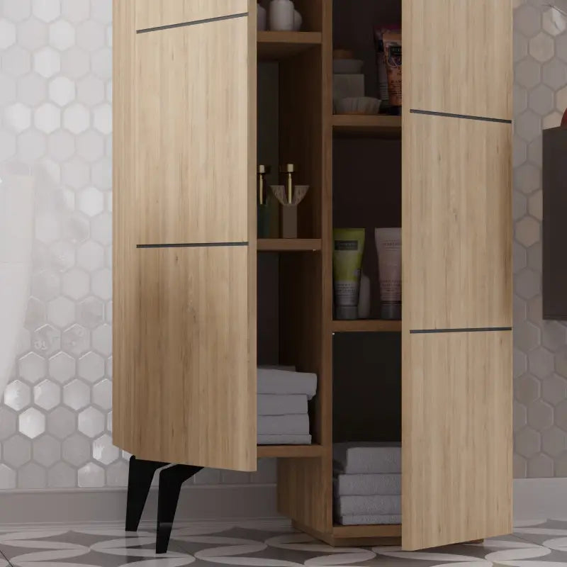 Decortieliving - Stair Modern Hallway Storage - Multipurpose Cabinet 156 x 62 x 37 cm