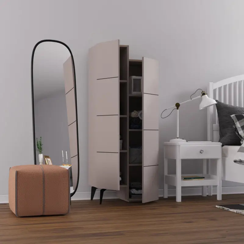Decortieliving - Stair Modern Hallway Storage - Multipurpose Cabinet 156 x 62 x 37 cm